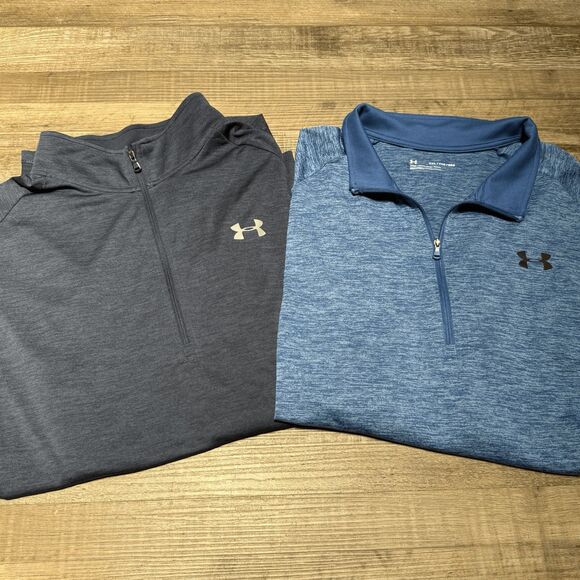 Under Armour Mens Golf Loose Fit Lot Of 2 Size XXL Pullover Quarter Zip - Picture 1 of 5